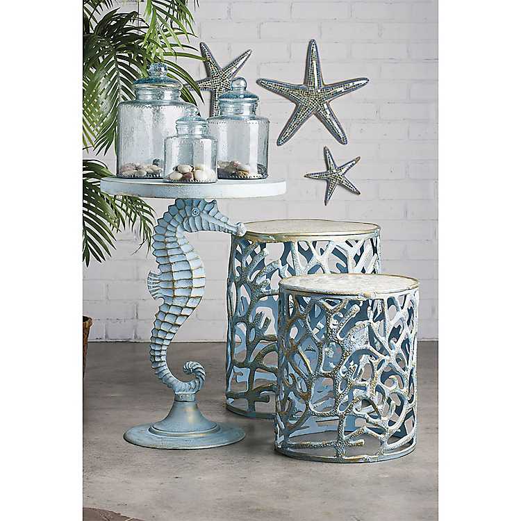 Turquoise Seahorse Accent Table Kirklands, Seahorse Console Table