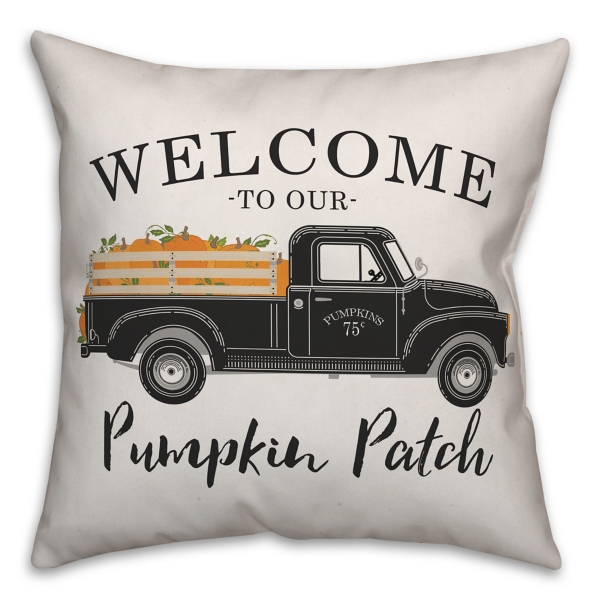 welcome to our pumpkin patch pillow