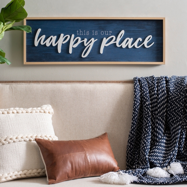 Our happy place wire sign/ wire word/ lettering/home decor 