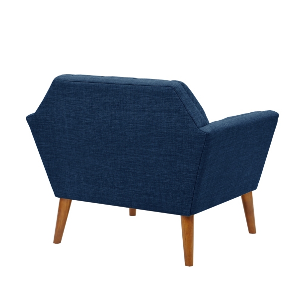Blue Newman Mid-Century Accent Chair