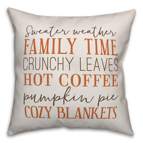 Fall Things with Brown Plaid Back Pillow Kirklands Home
