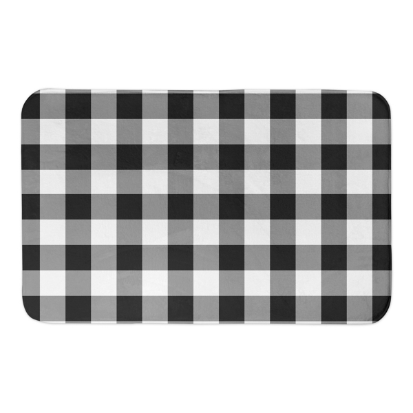 Black Buffalo Check Bath Mat Kirklands