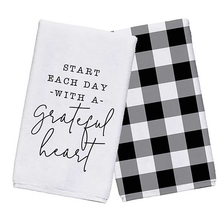 Each Day Buffalo Check Kitchen Towels, Set of 2
