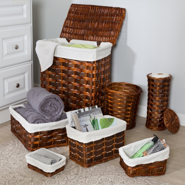 Wicker Bath Hampers Set Of 7 Kirklands