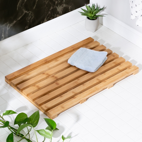 bamboo bath mat