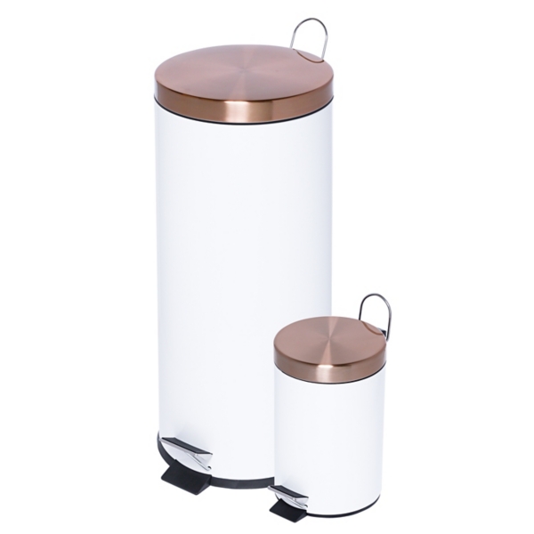 rose gold kitchen trash can