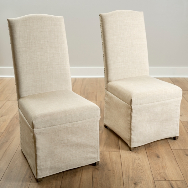 Cream Upholstered Foster Dining Chairs, Set of 2 Kirklands Home