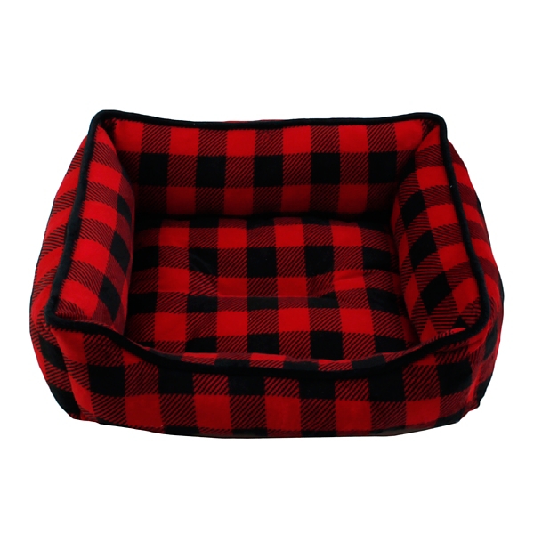 buffalo plaid dog bed