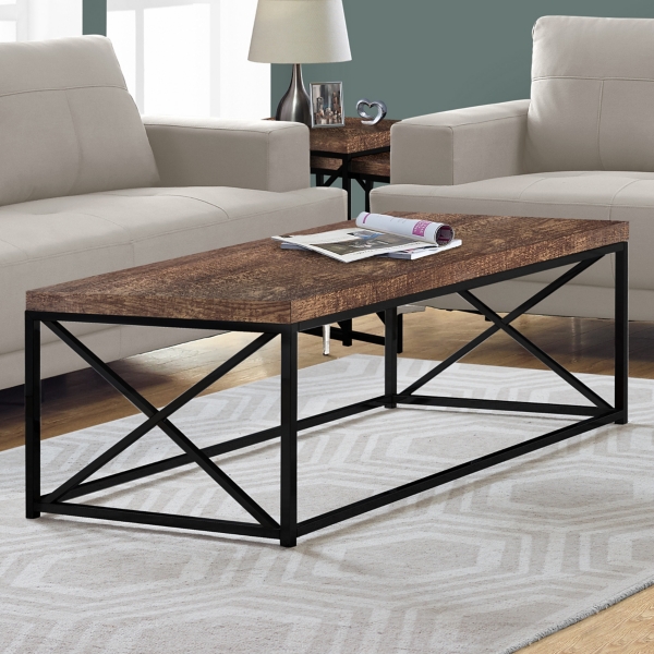 Nathan James Doxa Modern Industrial Coffee Table Wood In With Metal ...