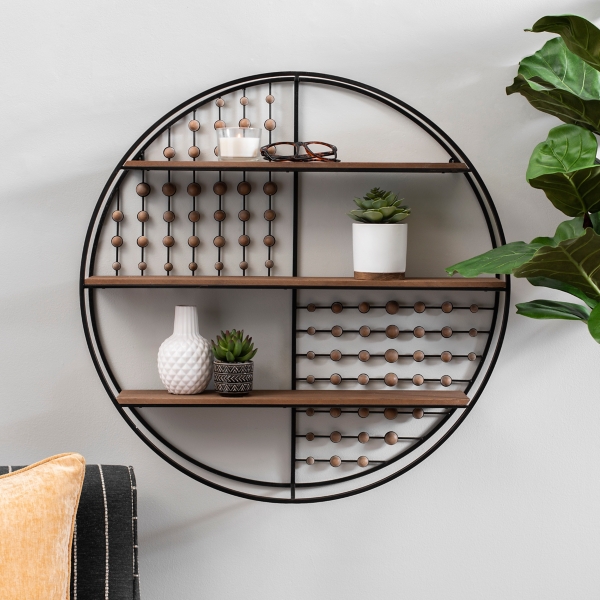 Metal Round Wall Shelf