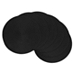 Black Round Woven Placemats, Set of 6