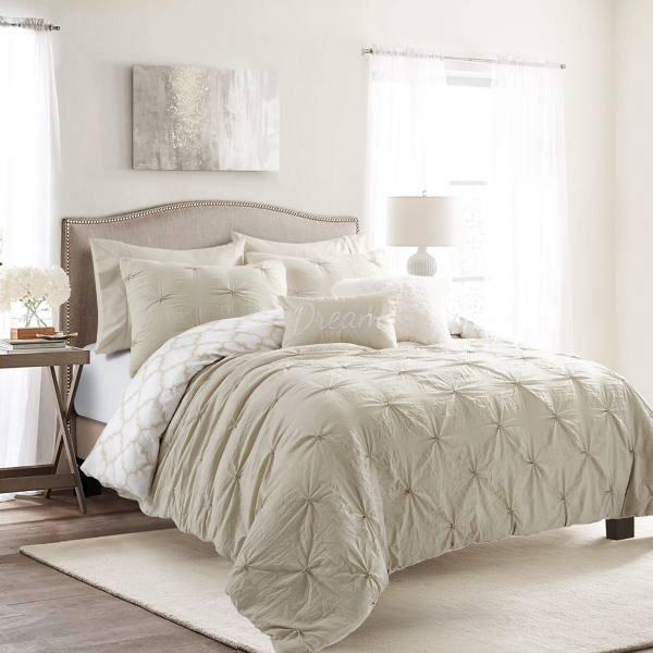 Beige Ravello Tuck 5 Pc Full Queen Comforter Set Kirklands