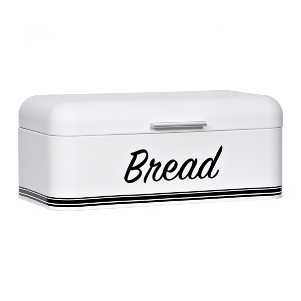 White Metal Bread Box