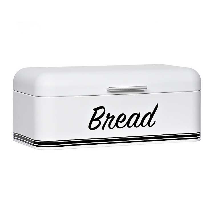 White Metal Bread Box | Kirklands Home