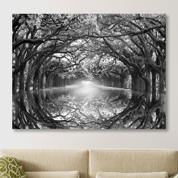 Oak Alley Reflection Giclee Canvas Art Print | Kirklands Home