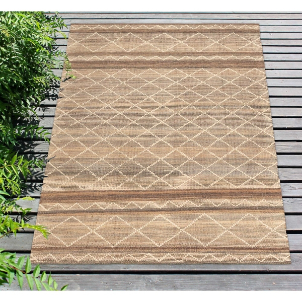 Sisal Rib Stripe Indoor/Outdoor Area Rug, 5x8 Kirklands Home