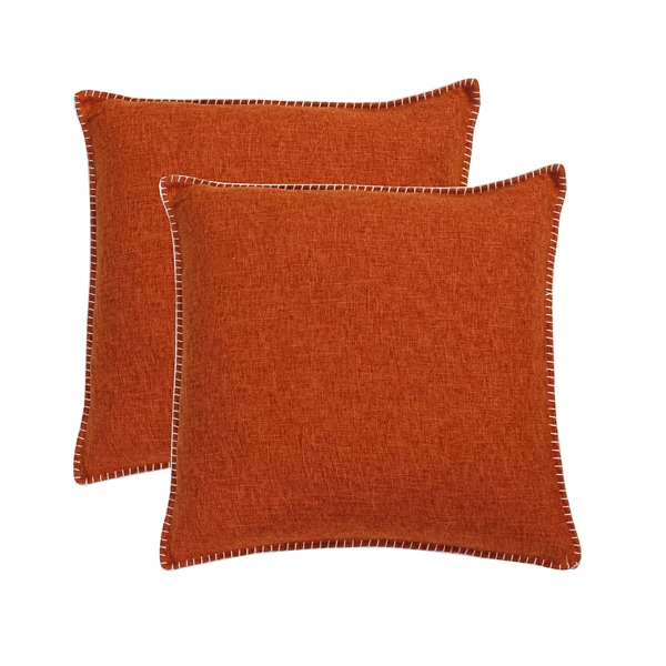 Dark orange discount throw pillows