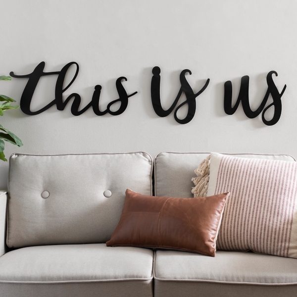 This Is Us Black Script Wall Plaques | Kirklands Home