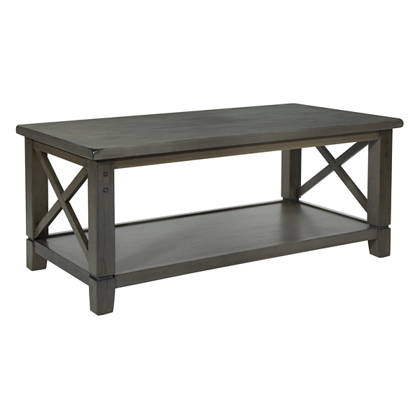Gray Wash Harlow X-Frame Coffee Table | Kirklands Home