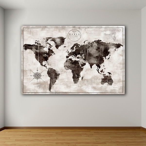 world map painting