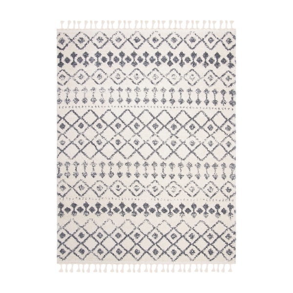 SAFAVIEH Cream and Gray Bergen Weathered Rug, 8x10