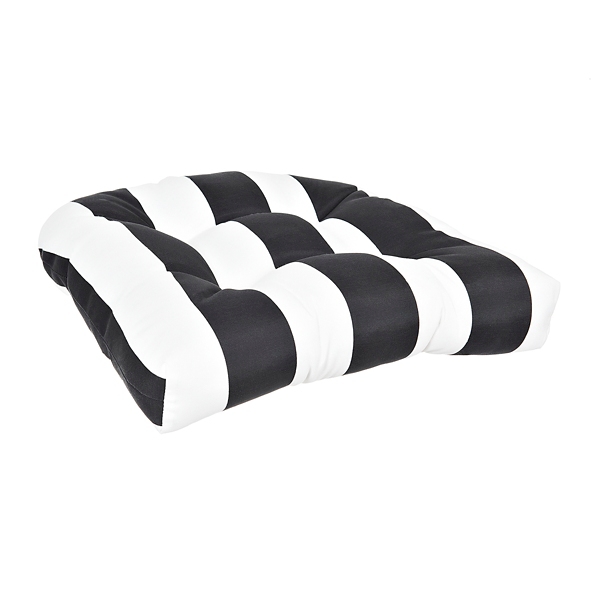 black and white cabana stripe outdoor cushions