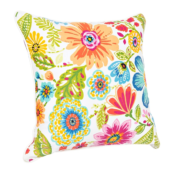 bright floral pillows