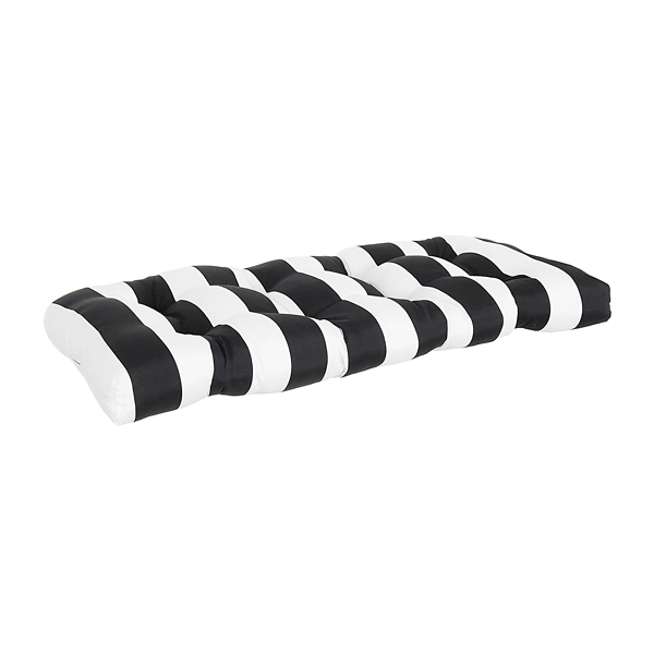 black and white cabana stripe outdoor cushions