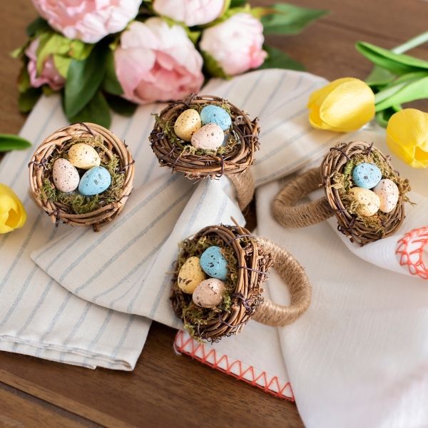 Easter Egg Nest Napkin Rings, Set of 4 Kirklands Home