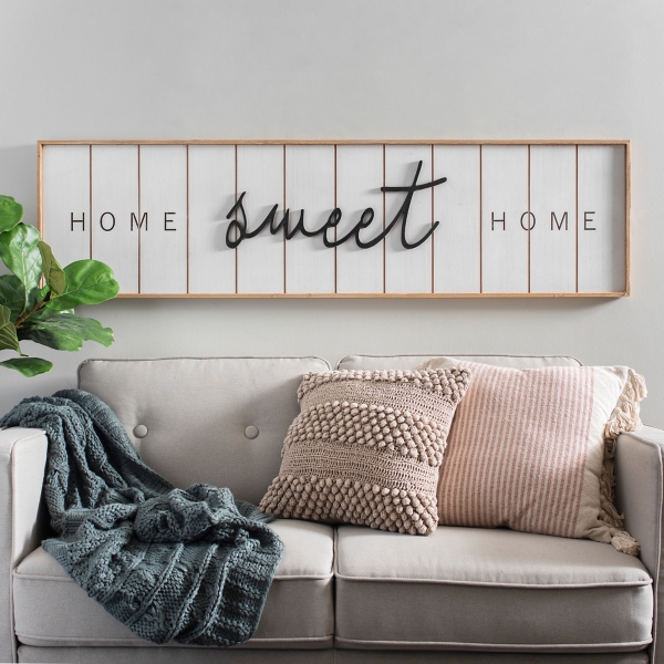 Home Sweet Home Framed Wooden Plaque | Kirklands Home