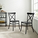 Black Metal Melody Dining Chairs, Set of 2