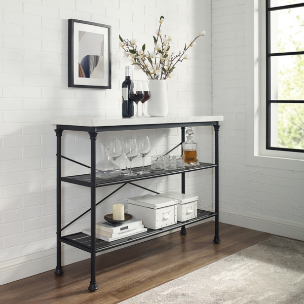 elleve grund ære Faux Marble Top 3-Tier Melody Console Table | Kirklands Home