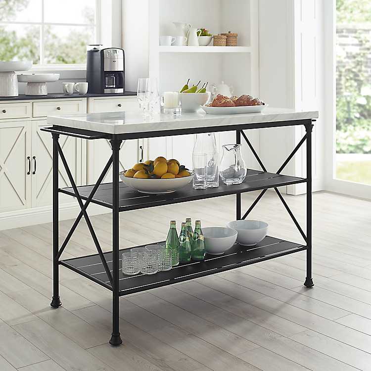 Faux Marble Top 3 Tier Melody Kitchen, Most Popular Kitchen Island