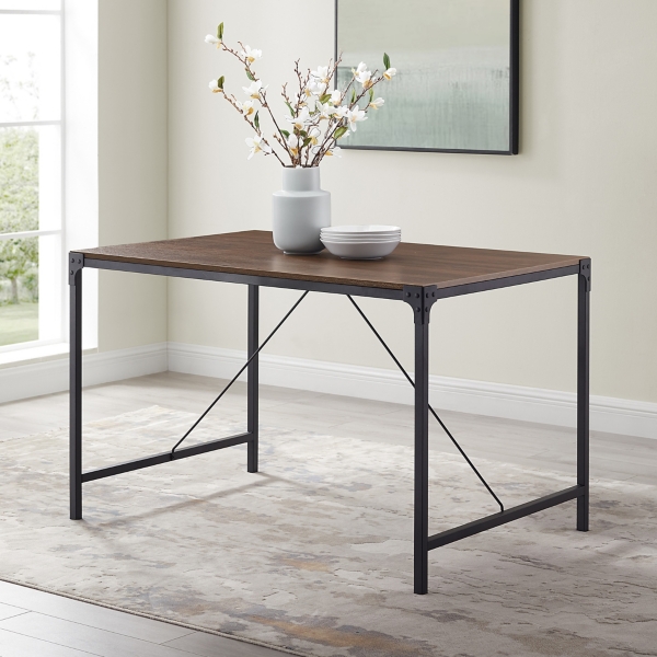 Dark Walnut Industrial Jason Dining Table Kirklands