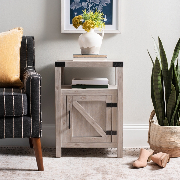 Natural Wood Farmhouse End Table Kirklands