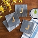 Black Marble Monogram J Coasters, Set of 4