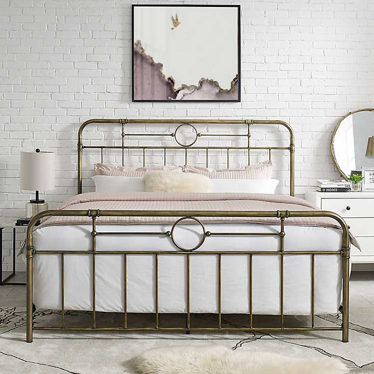 King Size Bronze Pipe Bed Frame Kirklands, What Size Is King Bedding
