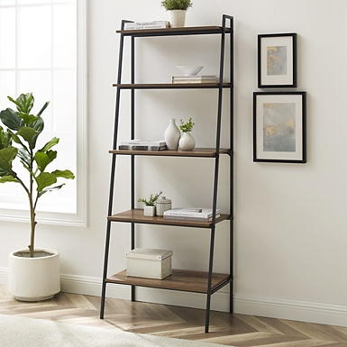 Gray deals ladder bookcase