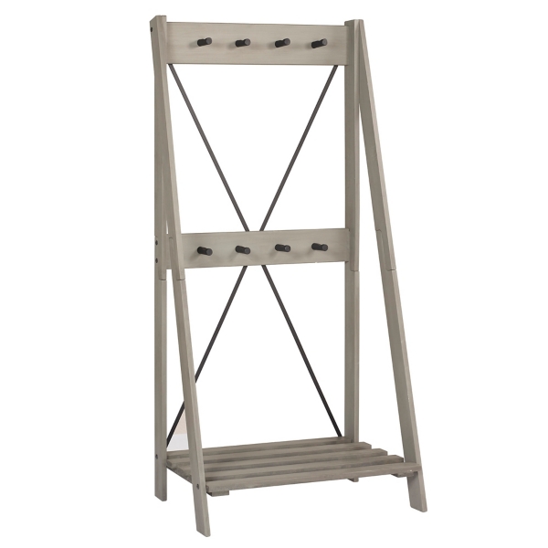 Gray Angled Solid Wood Hall Tree Kirklands Home