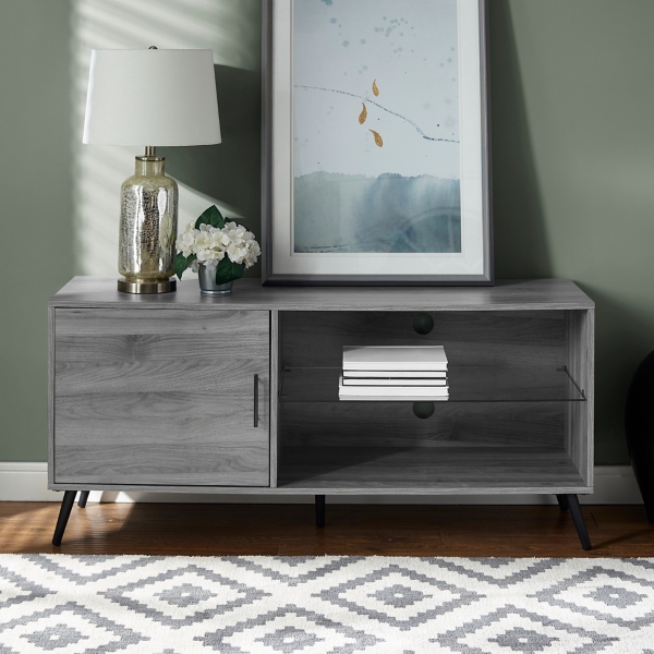 Slate Mid Century Modern Media Cabinet Kirklands