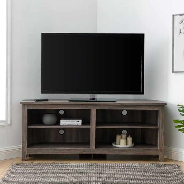Gray Wash Corner TV Stand Kirklands Home