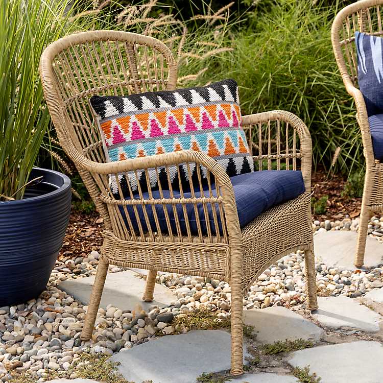 Tulum Natural Wicker Outdoor Chair, Kirklands Outdoor Furniture Cushions