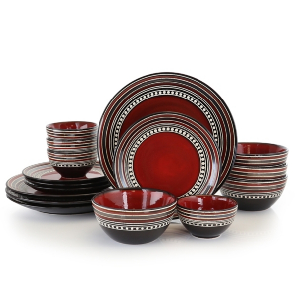 red dinnerware