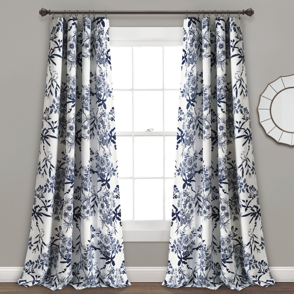 navy curtains