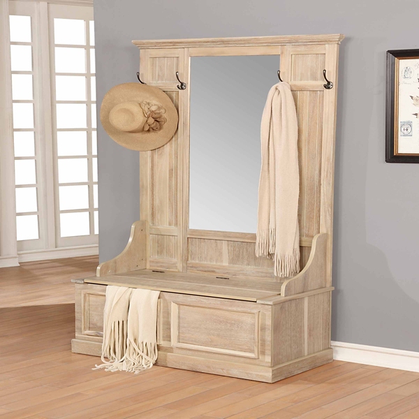 Entryway hall tree online with mirror