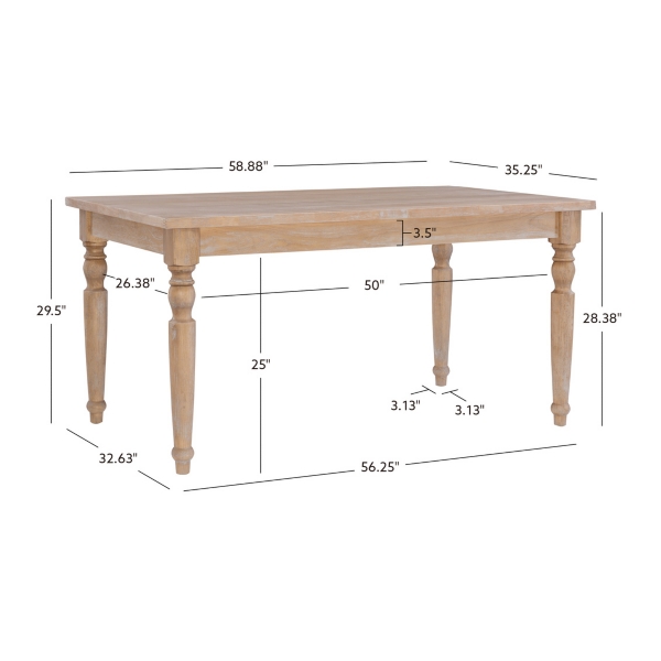 Reese Turned Leg Dining Table