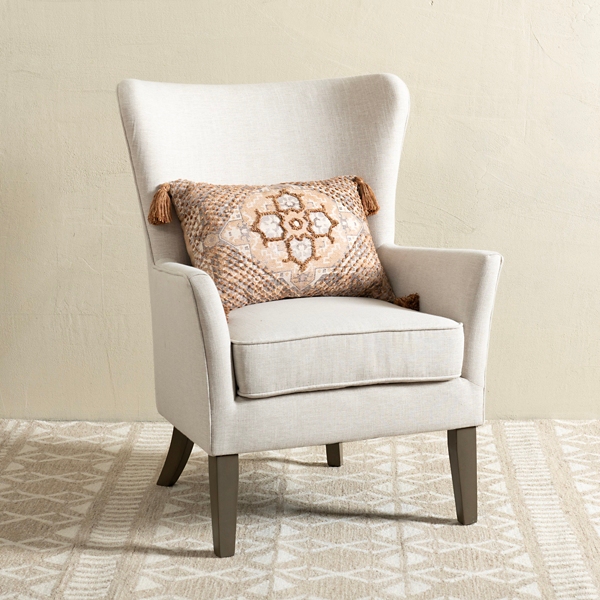 Ivory Upholstered Armchair | Kirklands Home