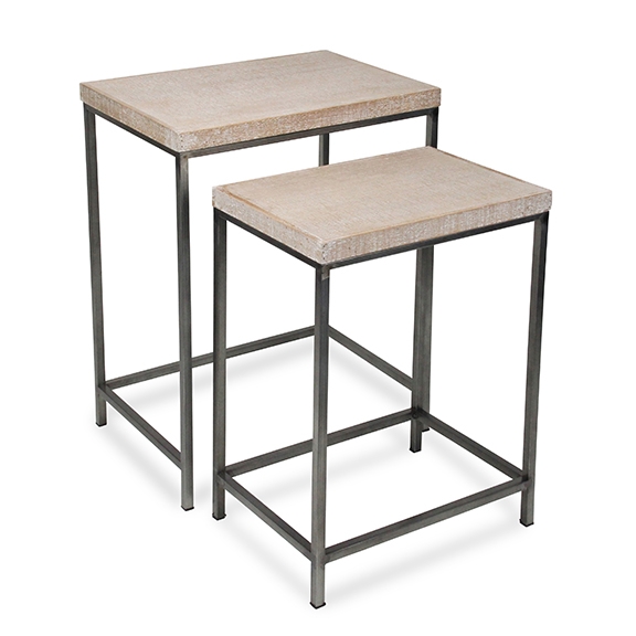 White Washed Nesting Tables, Set of 2 Kirklands Home