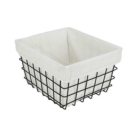 white linen basket