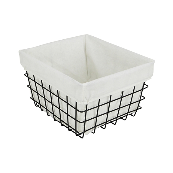 lined storage baskets